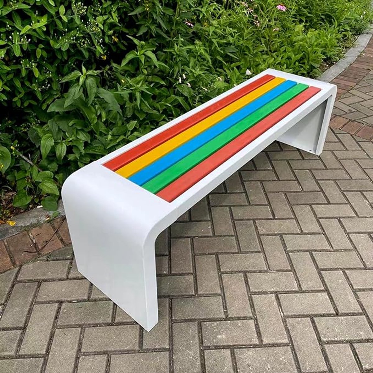 Luxe Massief Teakhouten Tuinbank met Rugleuning 120 cm – Weerbestendige Outdoor Bank voor Tuin, Balkon & Terras – Ergonomisch 2-3 Zitplaatsen