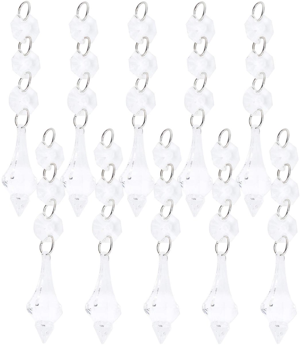 10 Stuks Kristallen Hangend Prismas - Duidere Acryl Maple Leaf Decoratie
