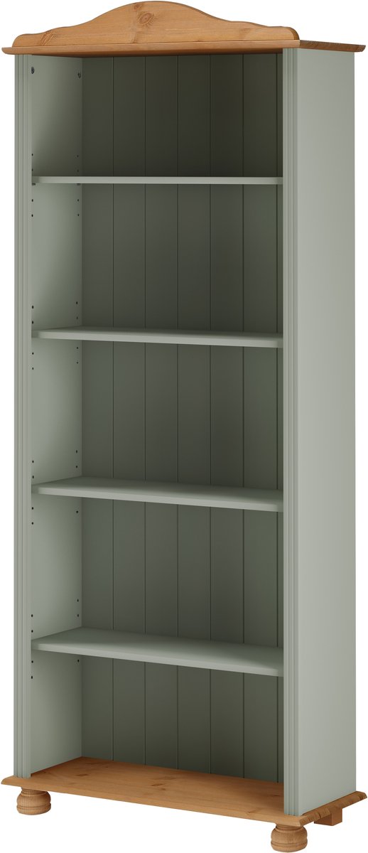 Notio Living Mette - Boekenkast - Saliegroen Massief Grenenhout - 181 cm