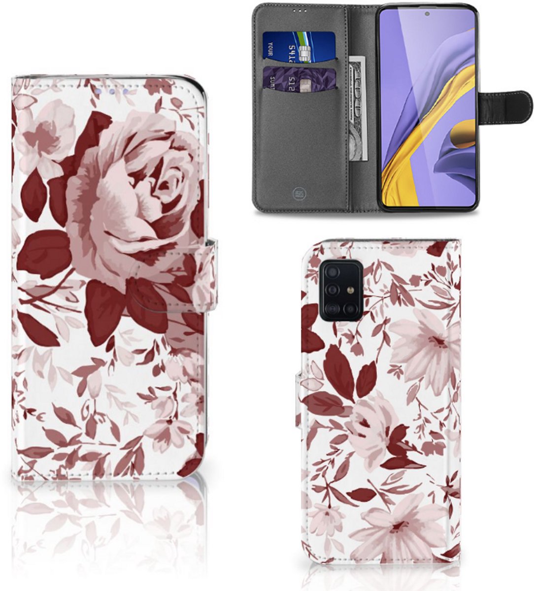 Hoesje Samsung Galaxy A51 Watercolor Flowers