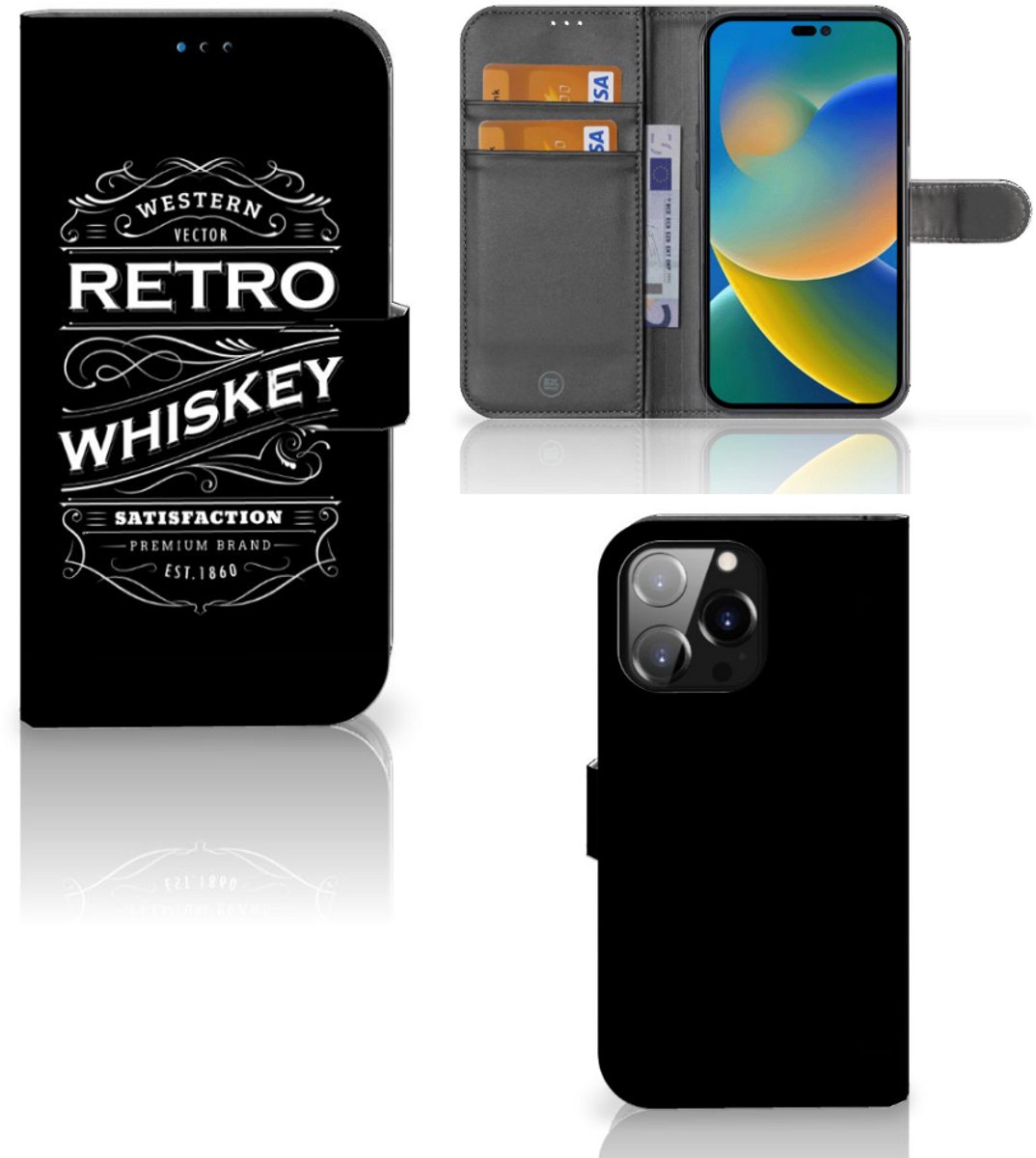 iPhone 14 Pro Max Book Cover Whiskey