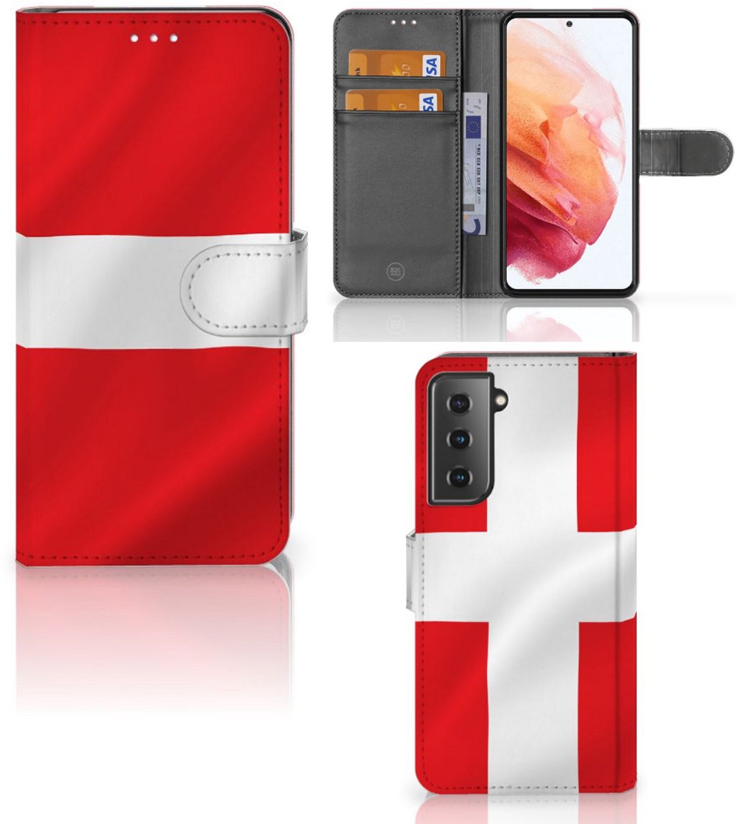 Samsung Galaxy S21 Bookstyle Case Denemarken