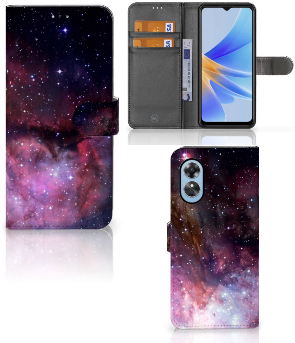 Boekhoesje voor Book Case voor OPPO A17 Galaxy