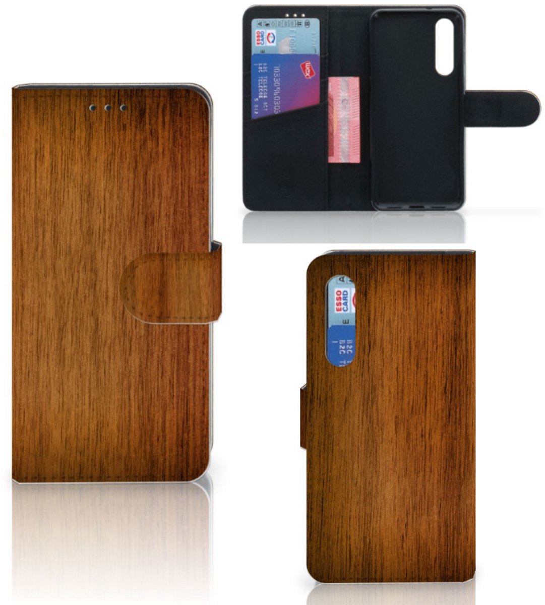 Xiaomi Mi 9 SE Book Style Case Donker Hout