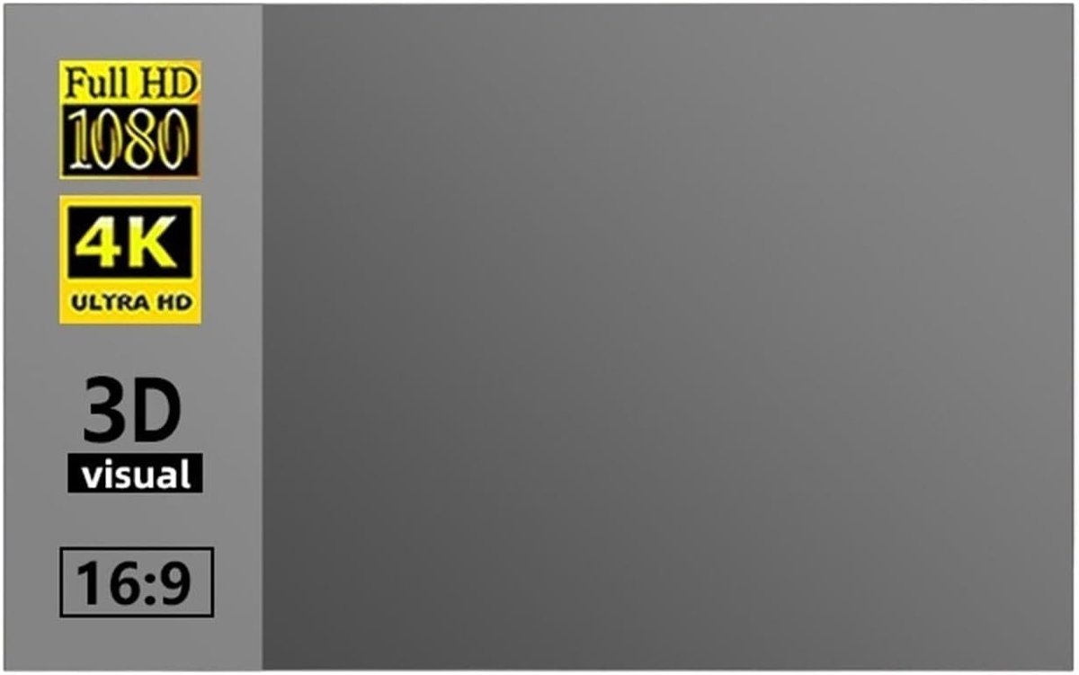 Projectiescherm - Beamer Doek - Thuisbioscoop Kantoor - Eenvoudig Monteren - 72 Inch 16:9 - Wit
