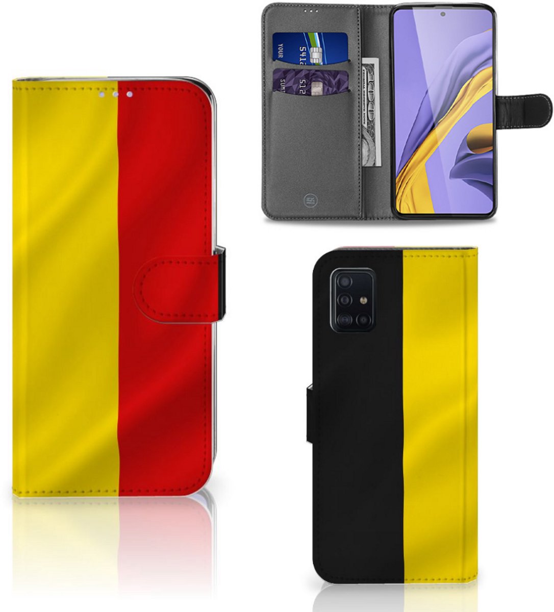 Samsung Galaxy A51 Bookstyle Case Belgische Vlag