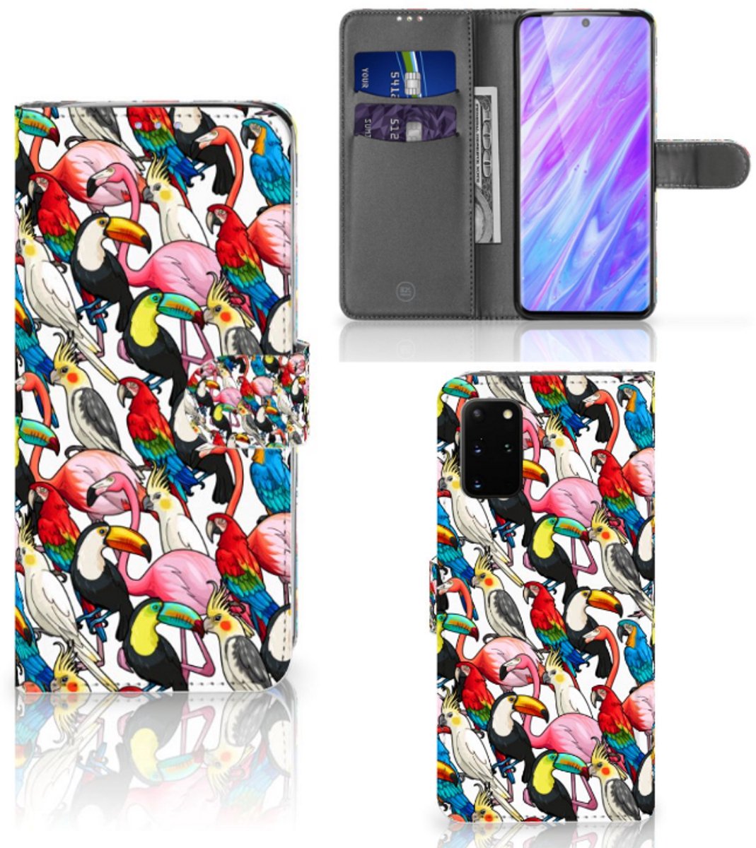 Samsung Galaxy S20 Plus Telefoonhoesje met Pasjes Birds
