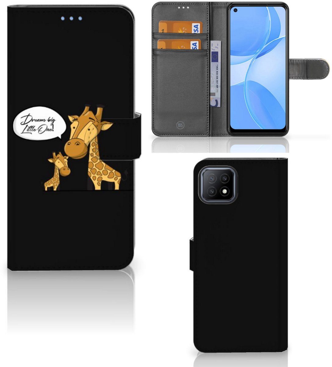 OPPO A73 5G Leuk Hoesje Giraffe