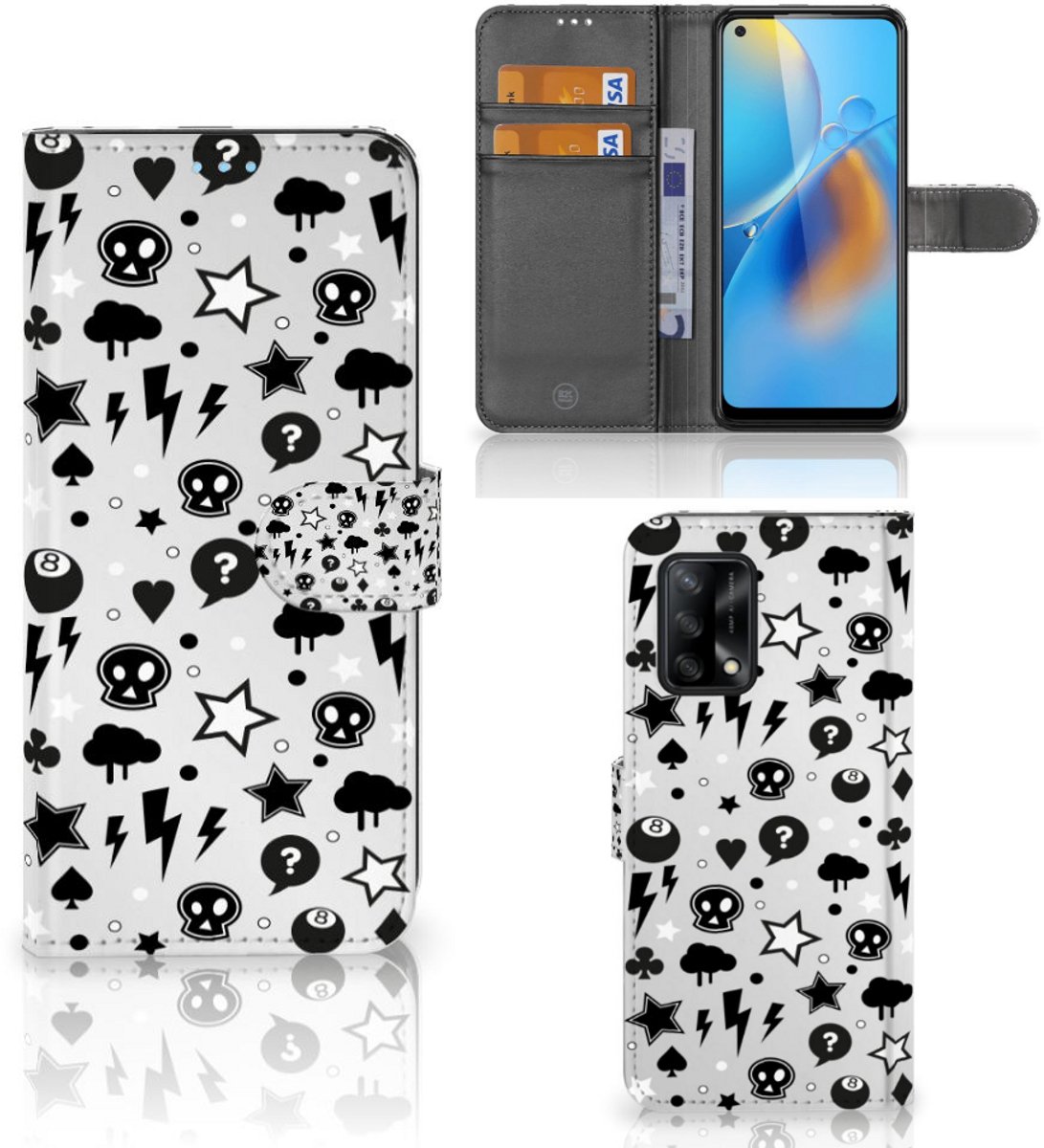 Telefoonhoesje met Naam OPPO A74 4G Silver Punk