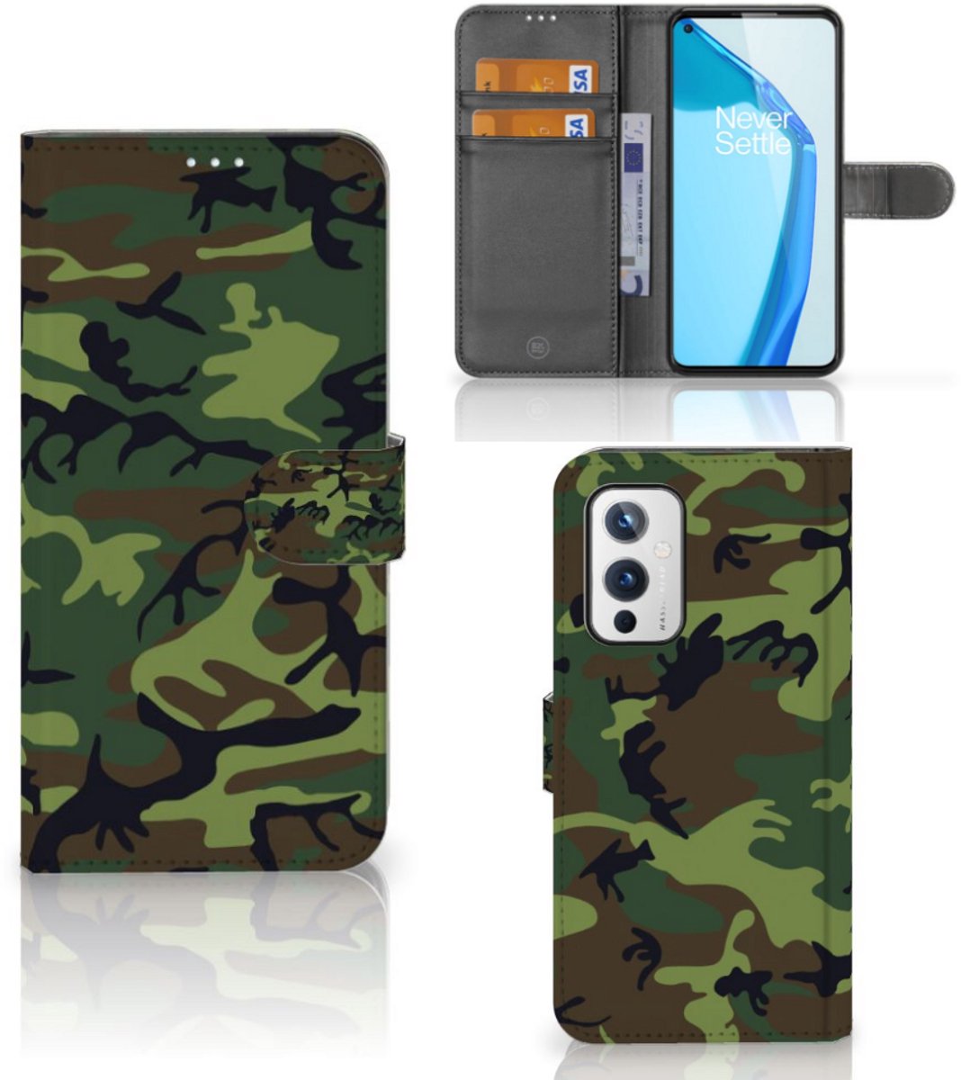 OnePlus 9 Telefoon Hoesje Army Dark