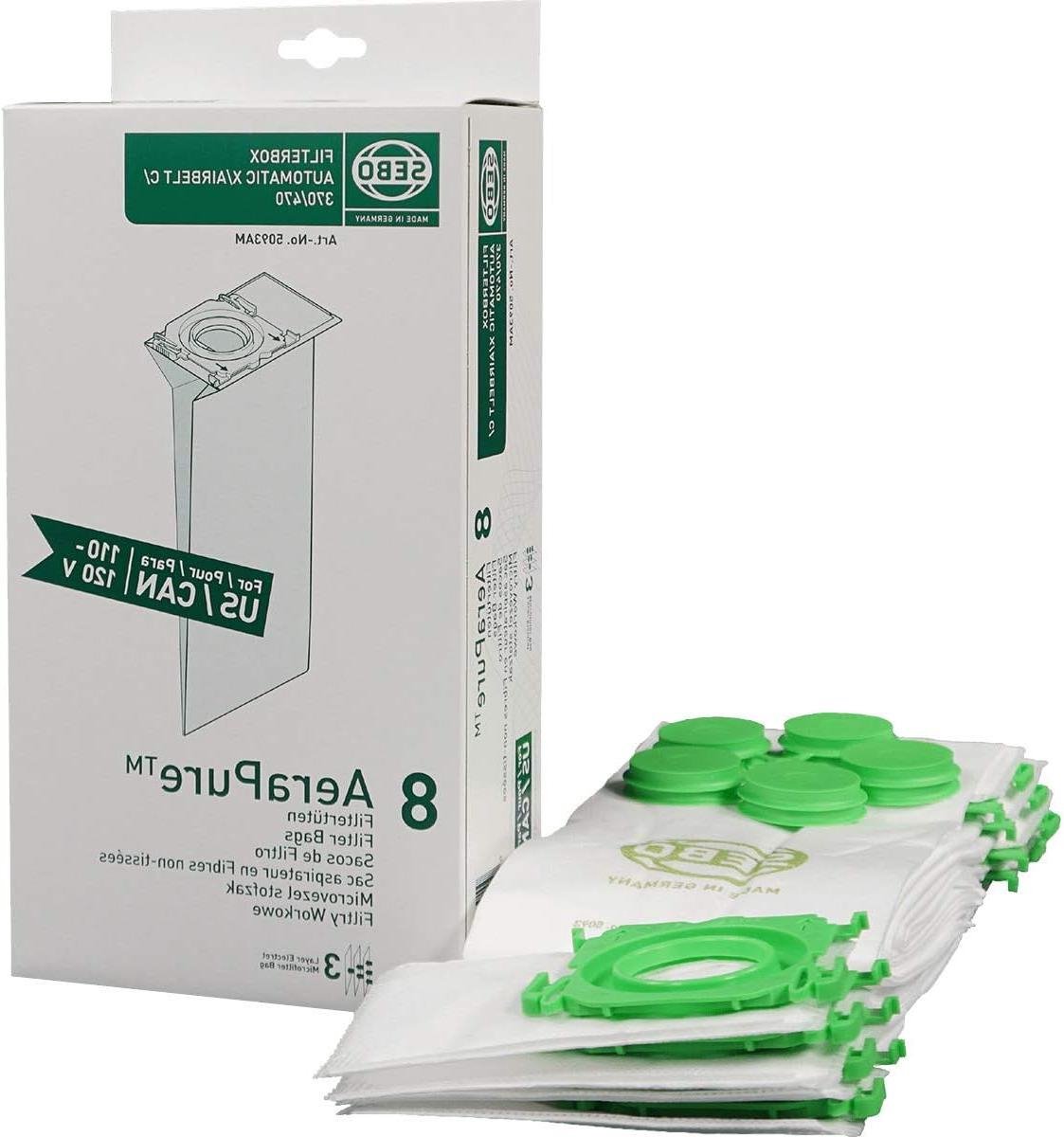 Stofzuigerzakken Rechtopstaand - Filterbox Tassen - Stofzuiger Onderhoud - Originele Pasvorm - 8 Stuks - Bruin Papier
