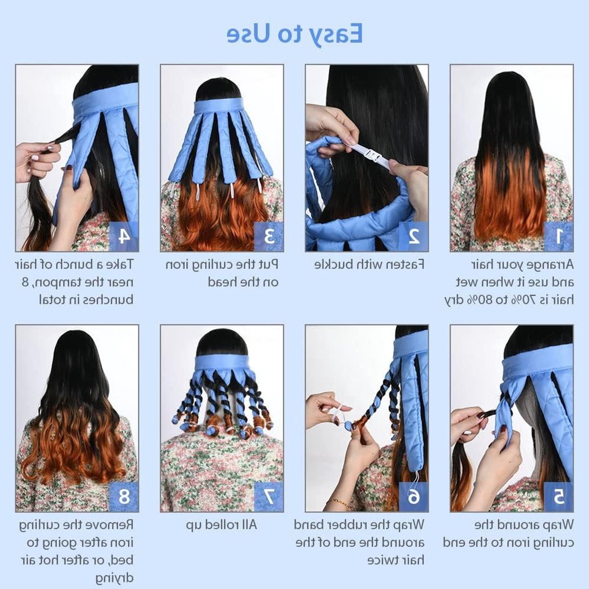 Heatless Curling Rod met Octopus Design - Zachte Zijde Haarrollers voor Golfstijl - Ideaal voor Lang en Middellang Haar, Perfect voor Slaapstyling en DIY Haarstyling Tools
