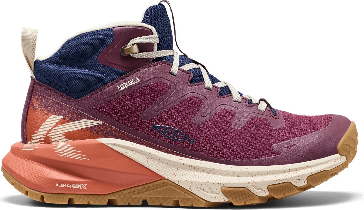 Keen Targhee Apex Mid Dames Wandelschoenen Fig/Burnt Brick Paars