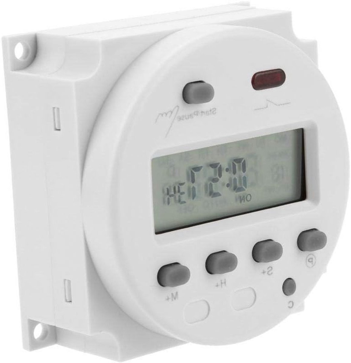 Digitale Timer met LCD Display voor Cyclus Countdown en Controle, Geschikt voor Industriële Oven, Ventilatie en Irrigatie 220V