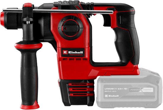 Einhell Professional Accu Boorhamer HEROCCO 18/20 Li Solo - Power X-Change - 18 V/Li-ion - 2,2 J - Koolborstelloze motor - Pneumatisch slagwerk - SDS plus - Incl. E-box - Excl. accu en lader