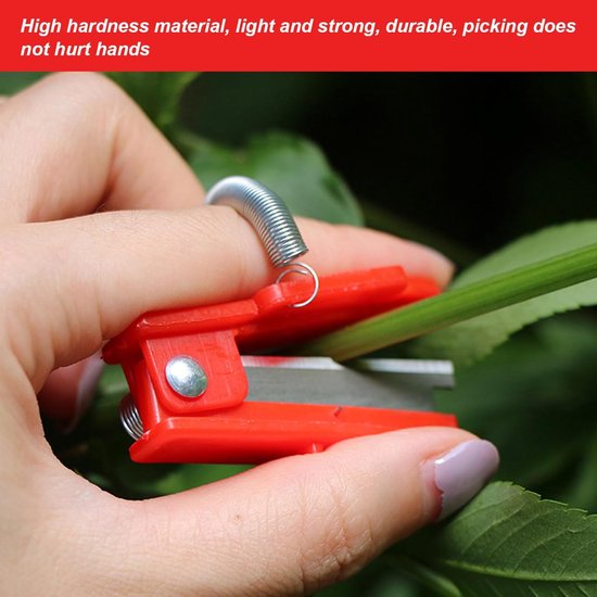 Duimmes, Duimmes voor Tuiniers, 2 Stuks Tuin-vingermes met Scherpe Snede, Tuinmes met Verstelbare Veer, Antislip Duimmes voor Tuiniers, Voor het Snijden van Groenten — afbeelding 5