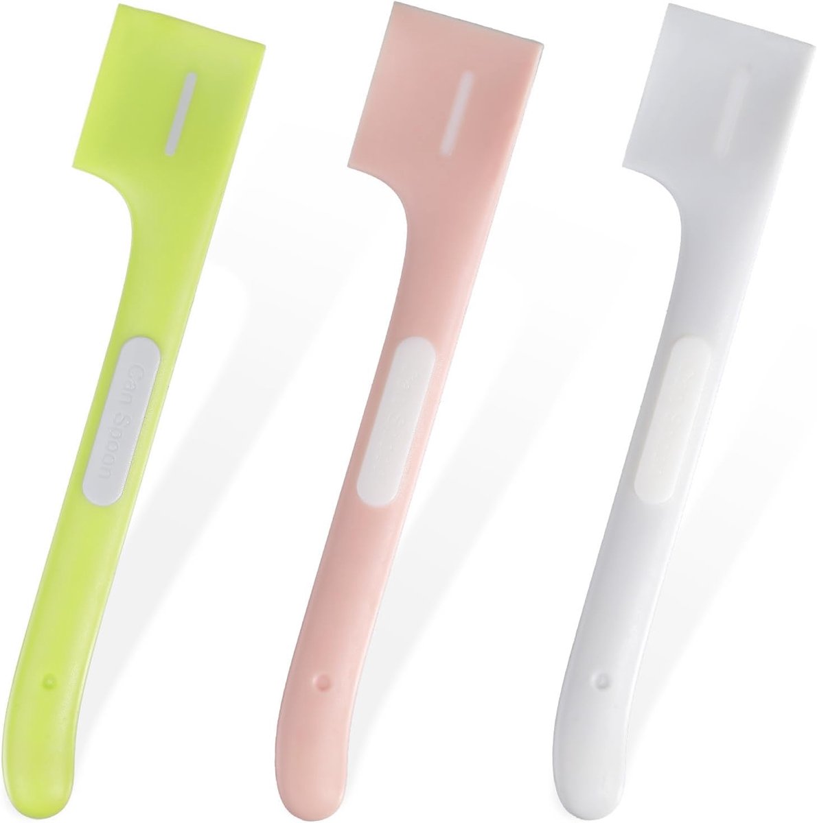 JeiibrZui 3 Stuks Siliconen Dierenvoer Lepels -6x3 Cm - 3 Delige Set - Roze Grijs Groen - Praktische Menglepel Voor Natvoer - Blikschep Voor Honden En Katten - Huisdier Voeding Accessoires