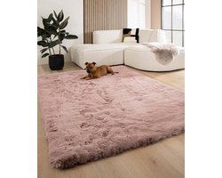 Fluffy vloerkleed - Comfy Deluxe roze 160x230 cm