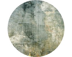 Round Carpet Rugs for Dining Room Home Kitchen Floor Protectors Pads Washable Non-slip Low Pile Rugs, Modern Scandinavian Abstract Green Art Round ø100cm