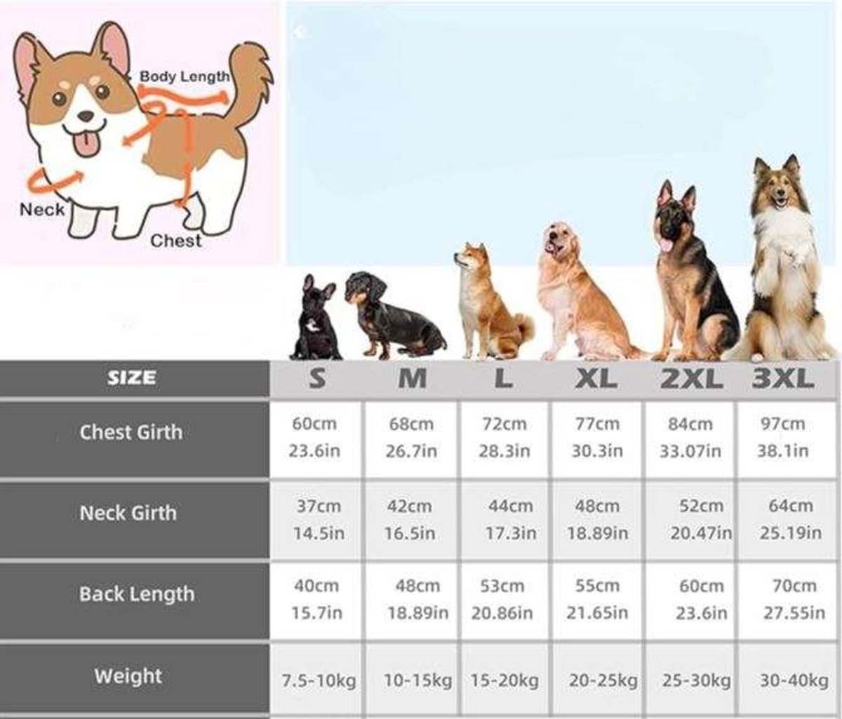 CE - Regenjas voor Honden - Regelbaar - Reflecterende Strepen
