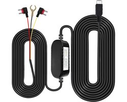 Dash Cam Hardwire Kit - Auto Oplader Set - 24 Uur Parkeerbewaking - Laagspanningsbeveiliging - 320cm Kabel - Zwart