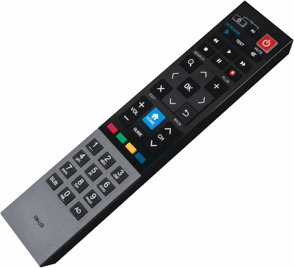Vervang Afstandsbediening - Universele Controller - Mediabox Bediening - Directe Werking - 10 Meter Bereik - Zwart