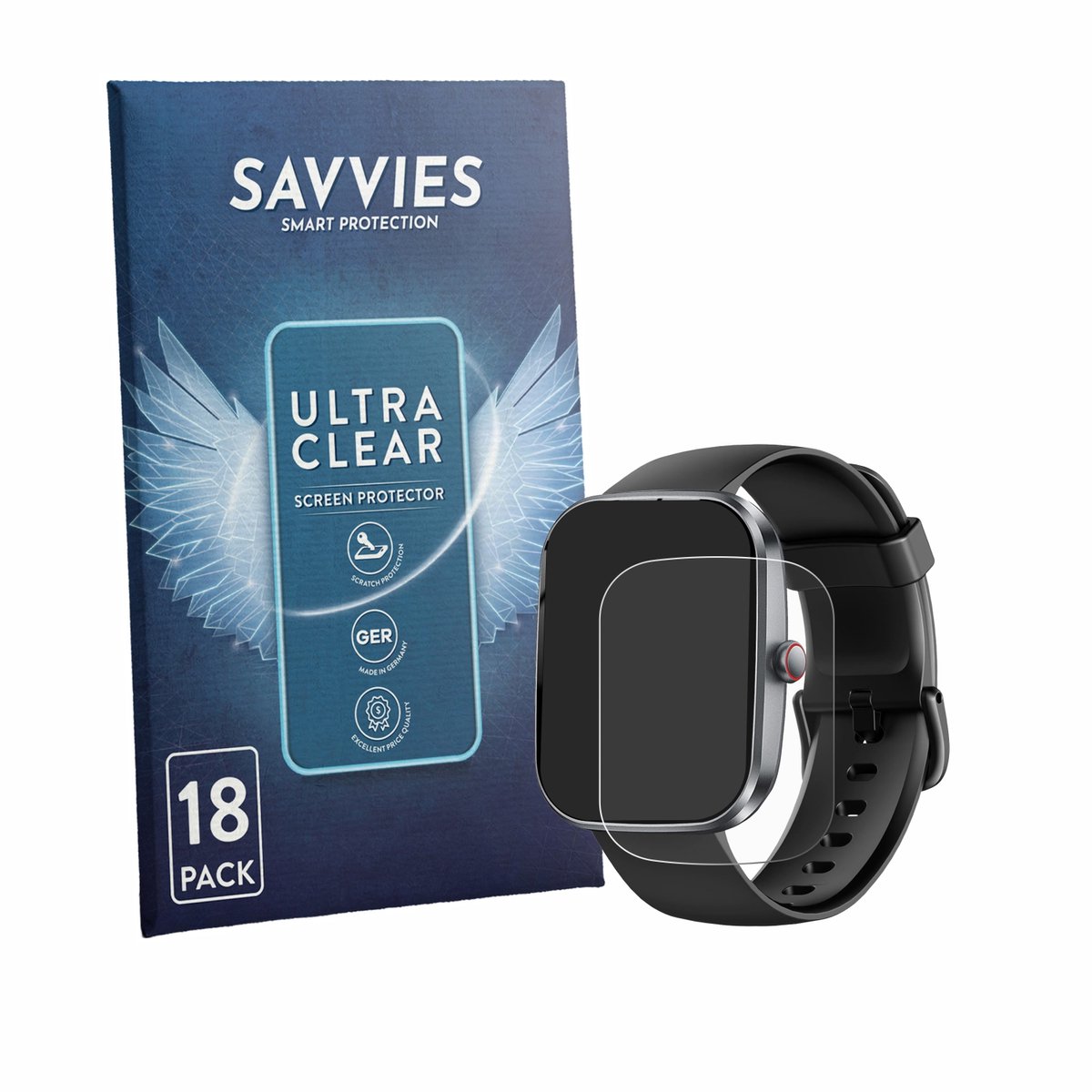 Savvies - Screenprotector voor Soudorv T70 1.91" - Folie Beschermfolie transparant 18 Stuks