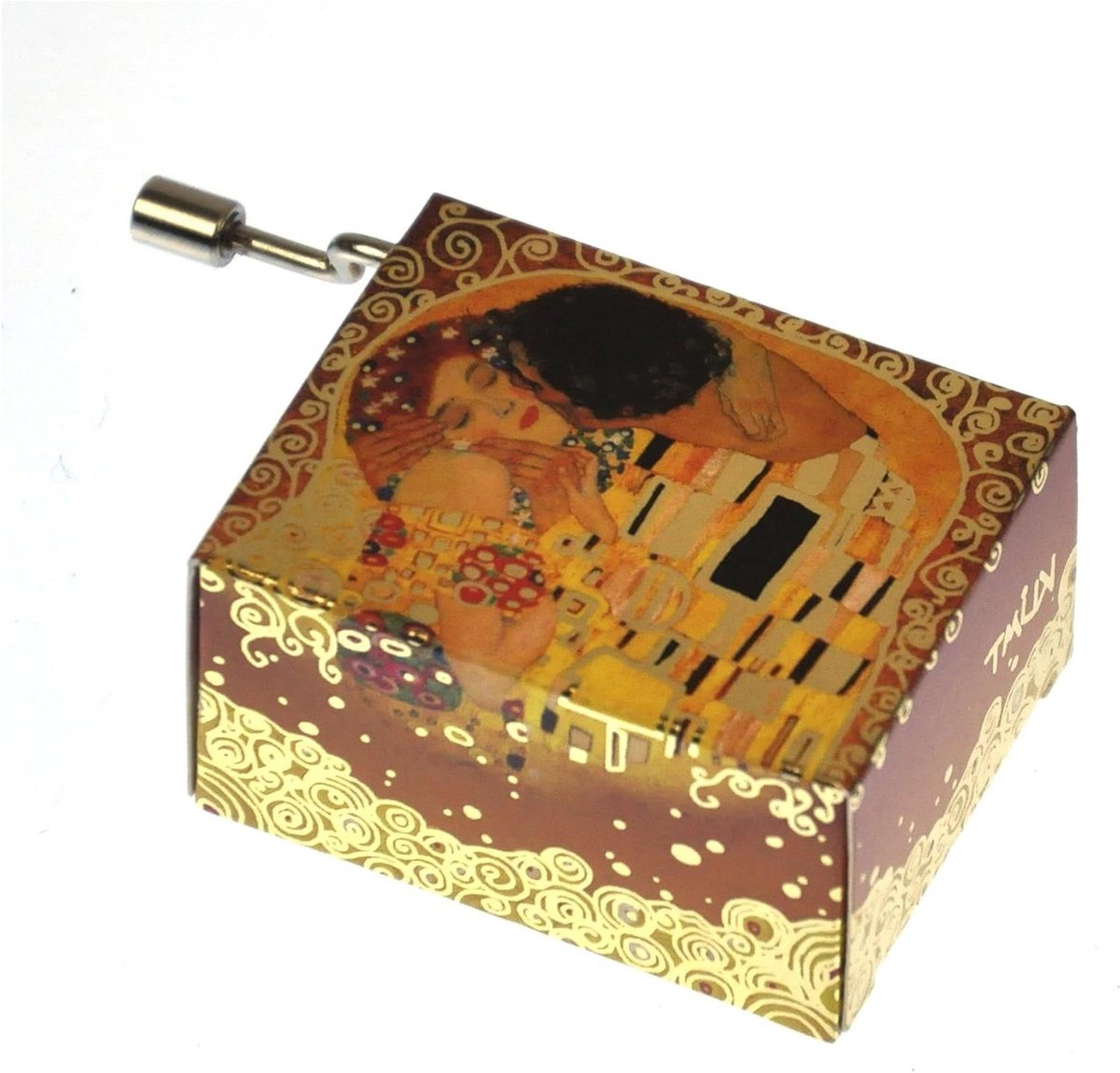 Muziekdoos Arabesque - Speeldoos Klimt - Muziek Afspelen - Houten Klankbodem - Medium - Multicolor