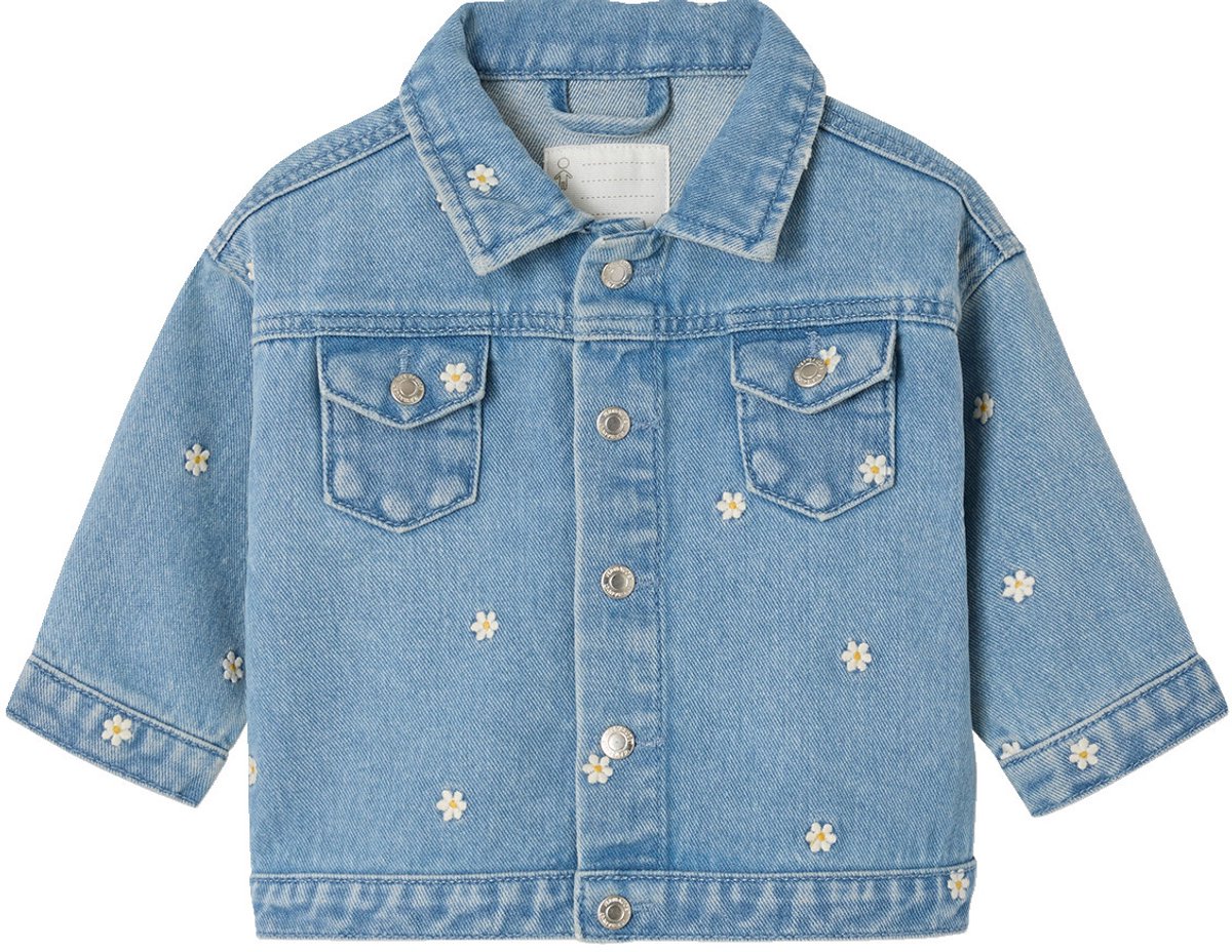 Vertbaudet Denim jas baby meisjes bloemen