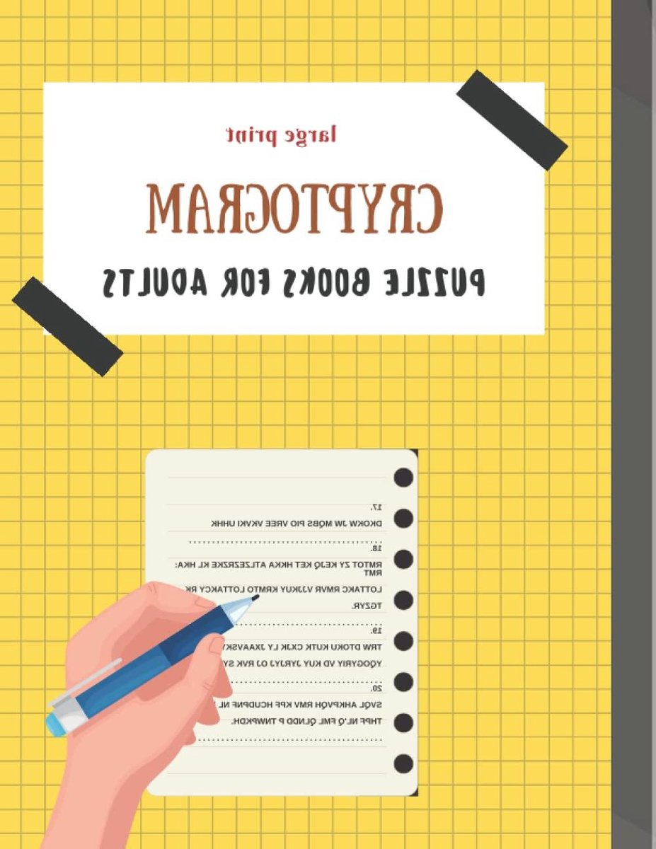 Cryptogram Puzzelboek - Woordpuzzels Geheugentraining - Mentale Scherpheid - Grote Letter Uitgave - 8.5 x 11 inch - Niet gespecificeerd
