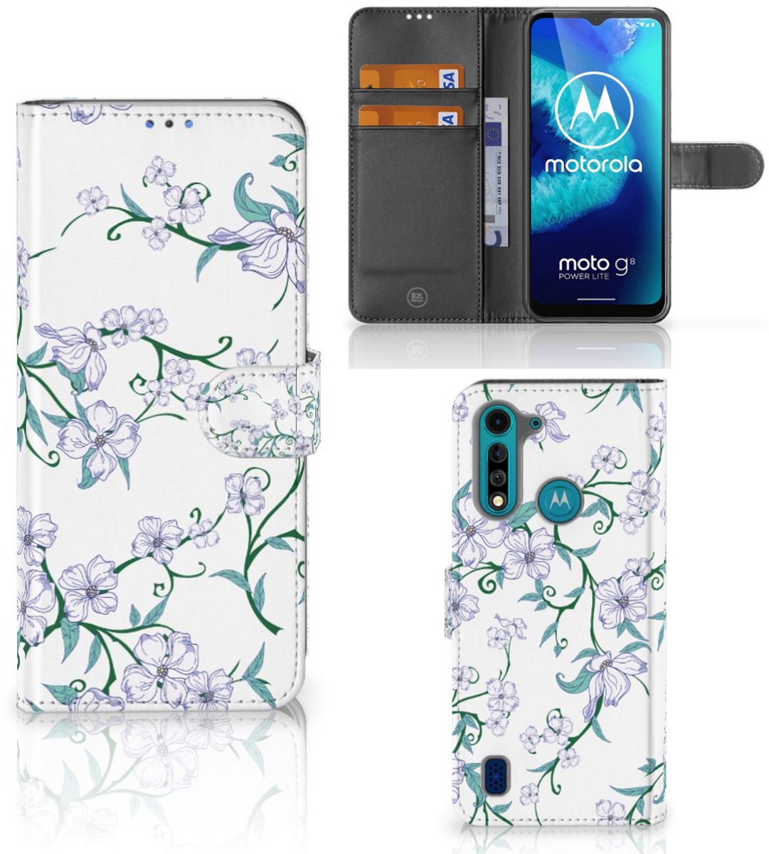 Motorola G8 Power Lite Uniek Hoesje Blossom White