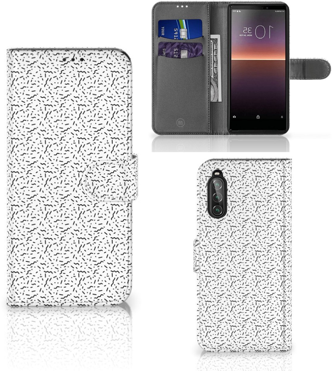 Sony Xperia 10 II Telefoon Hoesje Stripes Dots