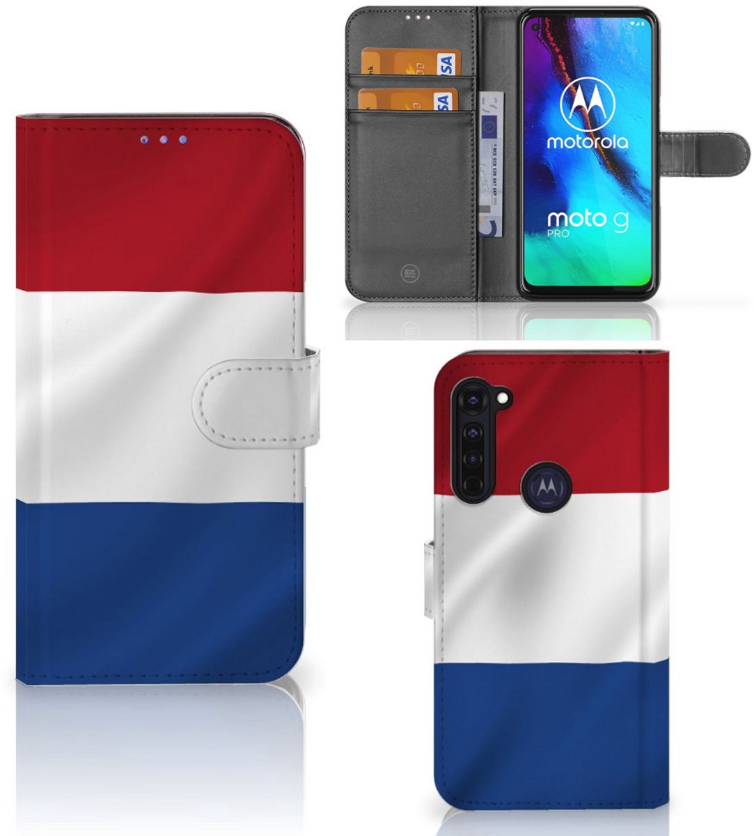 Motorola Moto G Pro Bookstyle Case Nederlandse Vlag