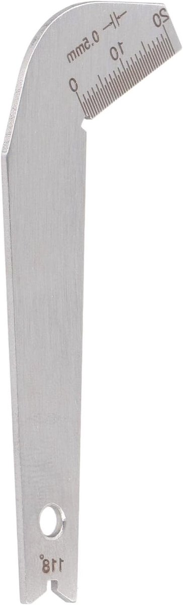 Precisie Boor Slijpgereedschap met 0.5 mm Nauwkeurigheid en 118° Hoek, Multifunctionele Slijp Hoek Protractor van RVS