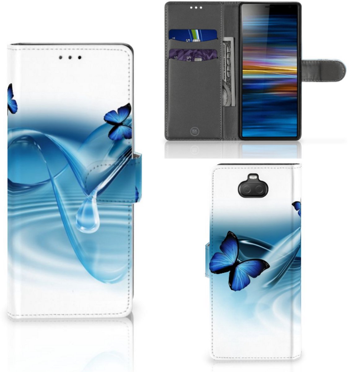 Sony Xperia 10 Telefoonhoesje met Pasjes Vlinders
