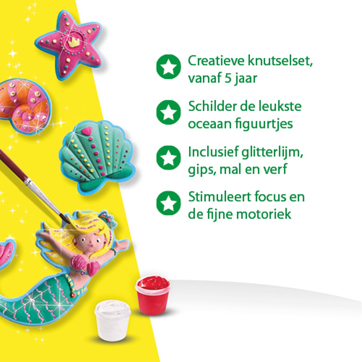 SES Creative - Hobby Pink - Gieten en Schilderen - Oceaan Figuren - Knutselen Meisjes - Sneldrogend - Vanaf 5 jaar — afbeelding 3