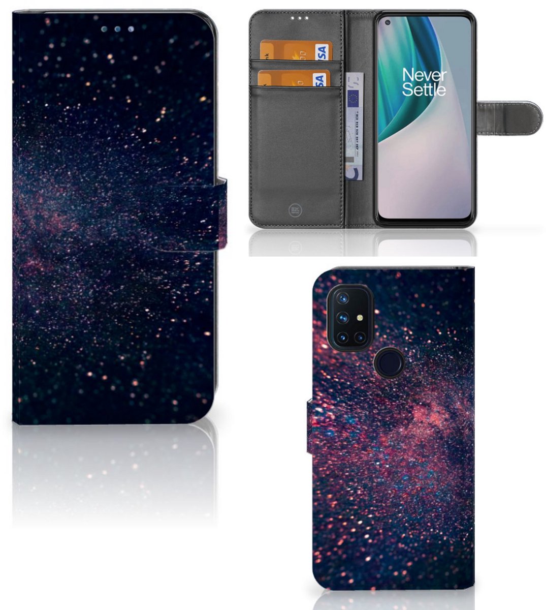 OnePlus Nord N10 Book Case Stars