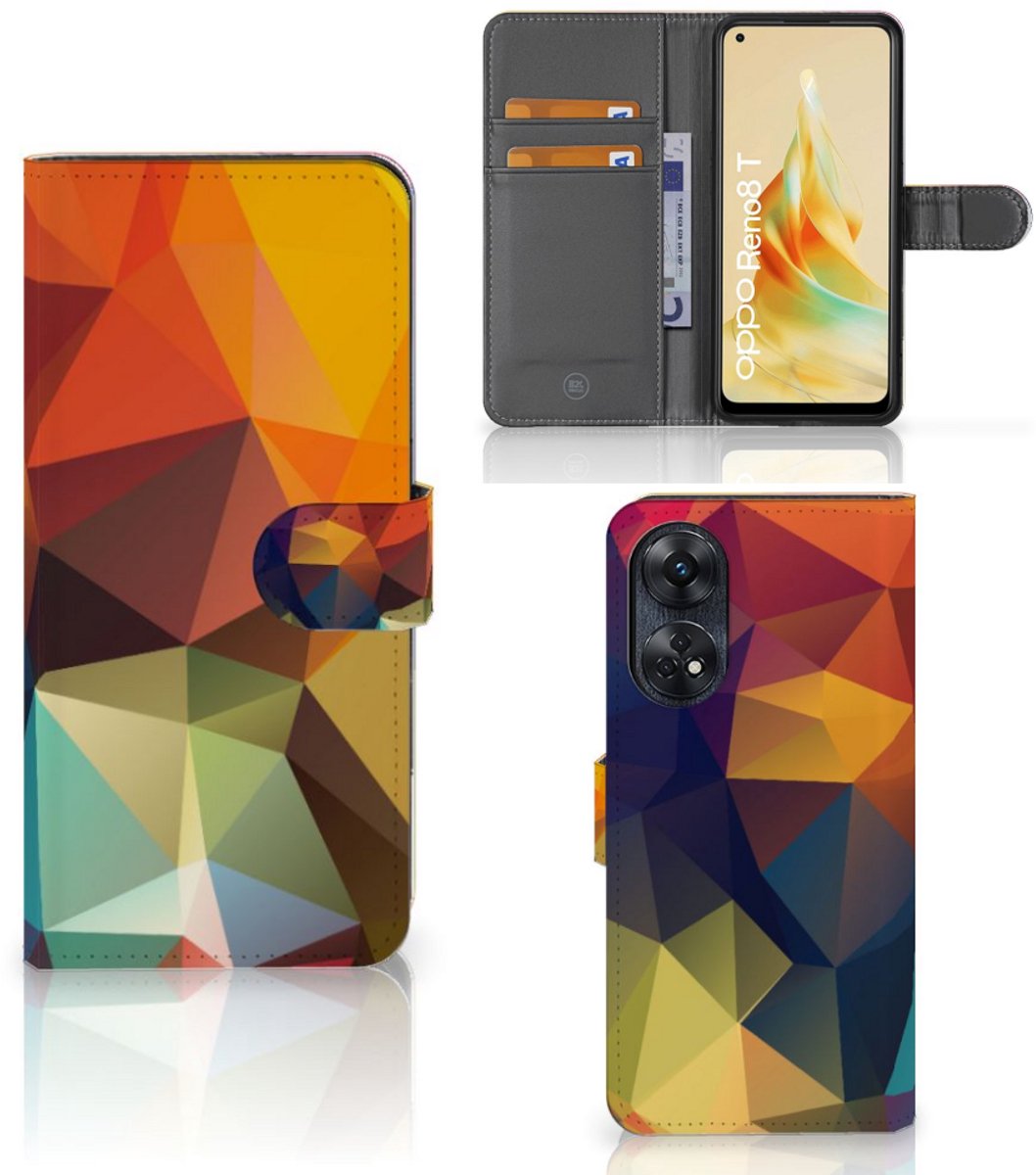 OPPO Reno8 T 4G Book Case Polygon Color