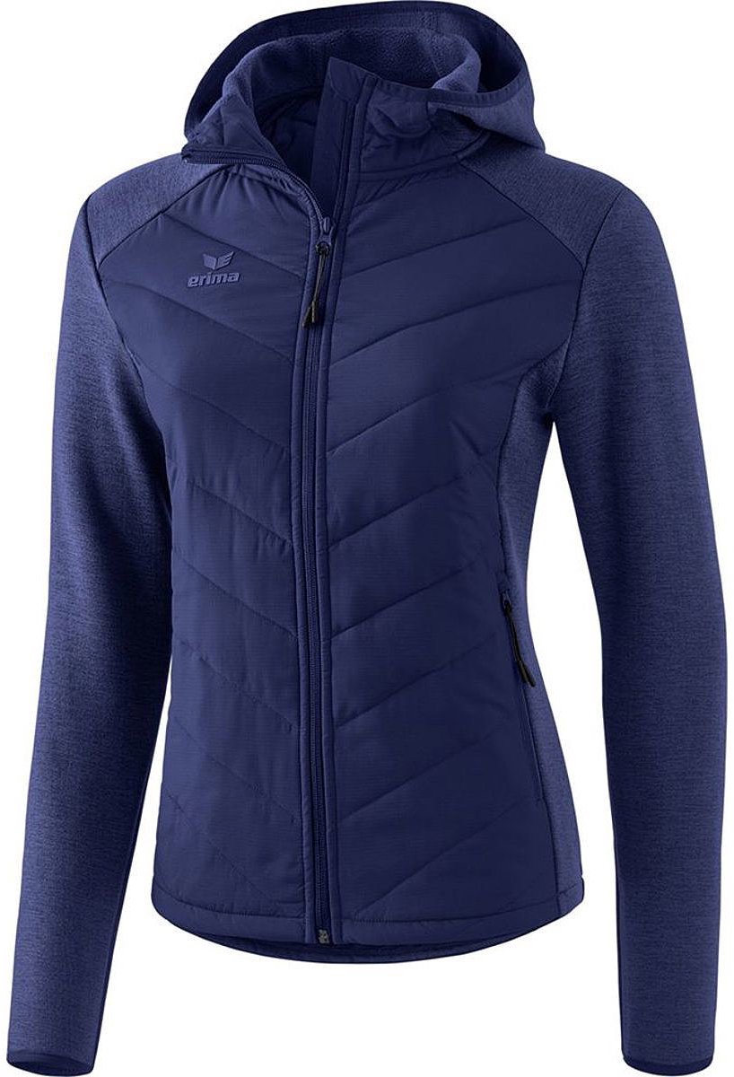 Erima Basic Dames Doorgestikt Jack Jassen donker Blauw