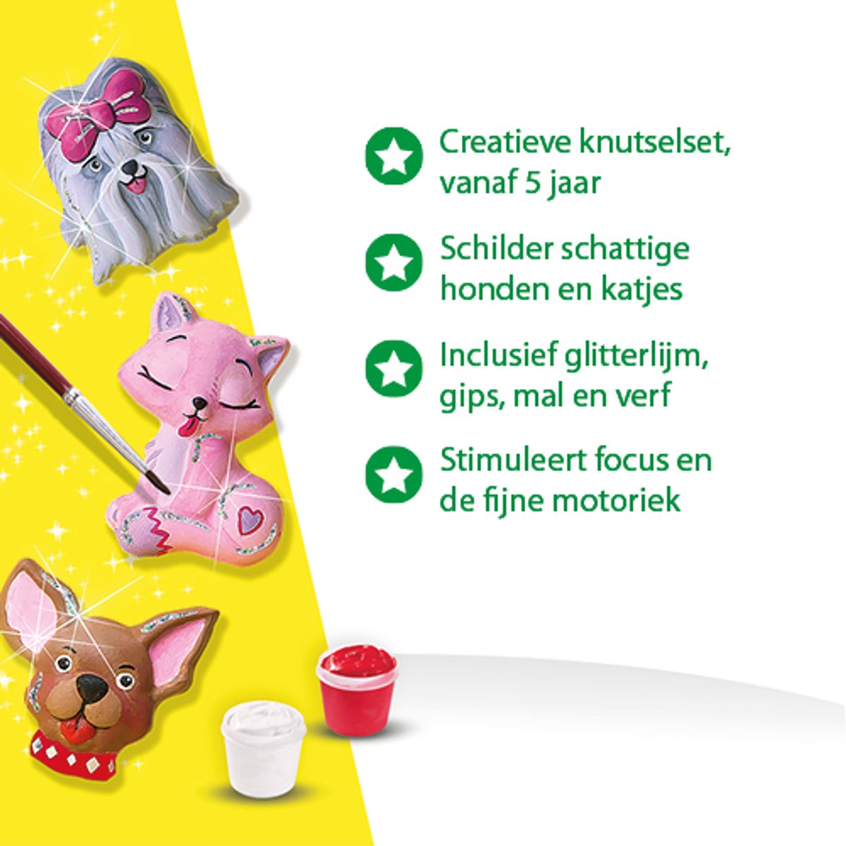 SES Creative - Hobby Pink - Gieten en Schilderen - Katten en Honden - Knutselen Meisjes - Sneldrogend - Vanaf 5 jaar — afbeelding 4