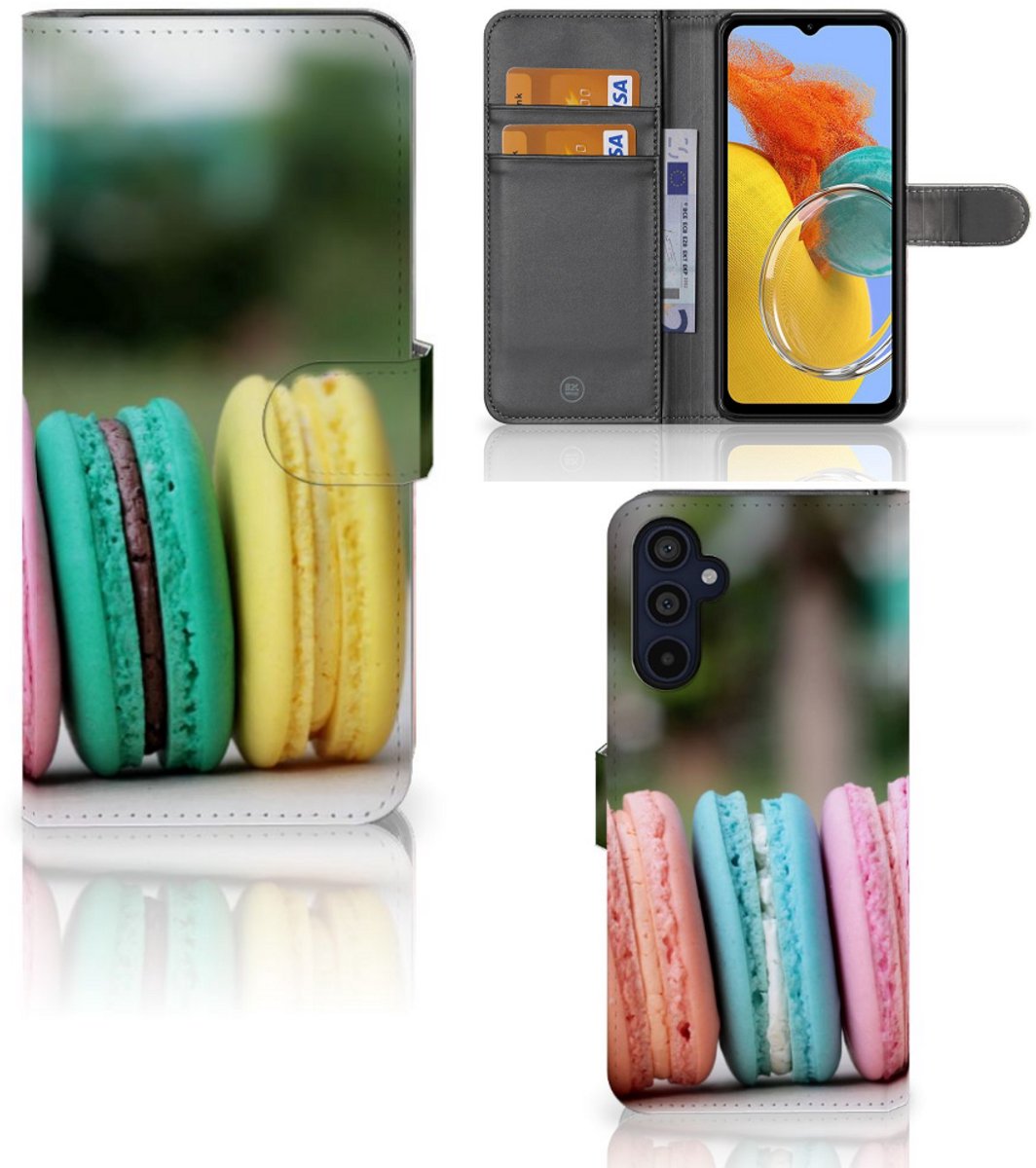 Samsung Galaxy M14 Book Cover Macarons