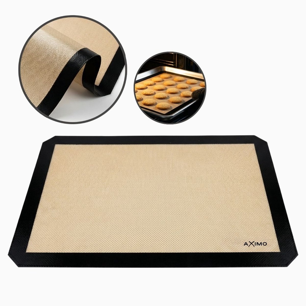 AXIMO Siliconen Bakmat 30x40 cm – Herbruikbaar Bakpapier – Anti-aanbak & Antislip – BPA-vrij – Met Glasvezel Versteviging – Ovenbestendig tot 230°C