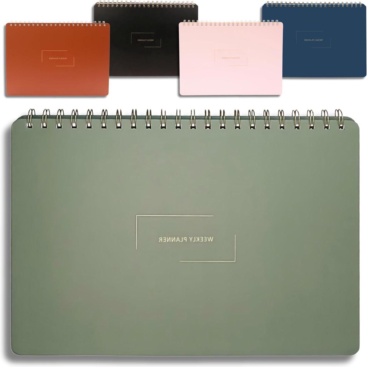 Dagelijkse Planner - Weekplanner Notitieboek - Tijd Beheren - Niet Gedateerd Ontwerp - 20 x 29 cm - Groen
