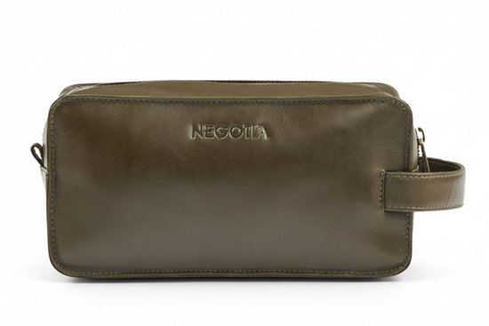 NEGOTIA Finnian - Leren Toilettas Dames en Heren - Donkerbruin