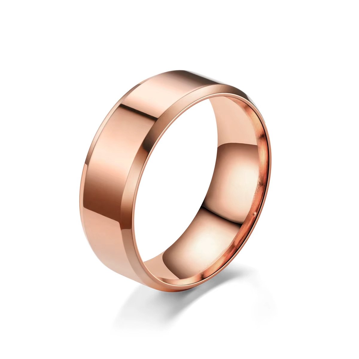 Walletstreet AeroBand Minimalistische Aluminium Ring- RVS edelstaal-Rose gouden kleur motief -voor mannen en vrouwen-Cadeau-Ideale geschenk