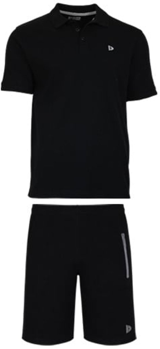 Donnay - Zomerset (Kevin) - Polo/Joggingshort - Heren - Black (020)- maat M