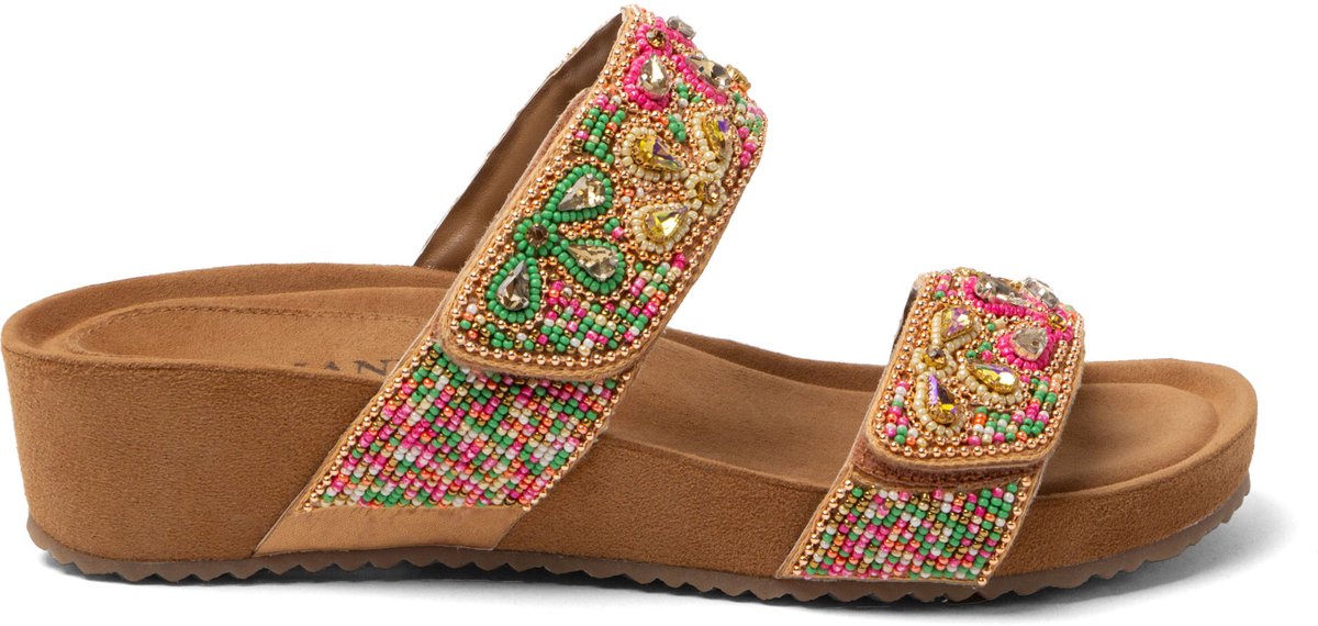 Lazamani - Bo Dames Slippers Pink - Maat 40