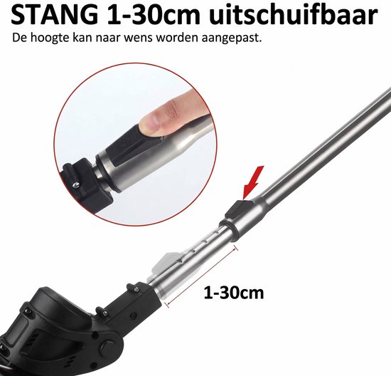 Traumheim®Kantenmaaier - Grastrimmer - Bosmaaier - Incl. 2 accu's en lader - Zwart van Merkloos	 — afbeelding 3