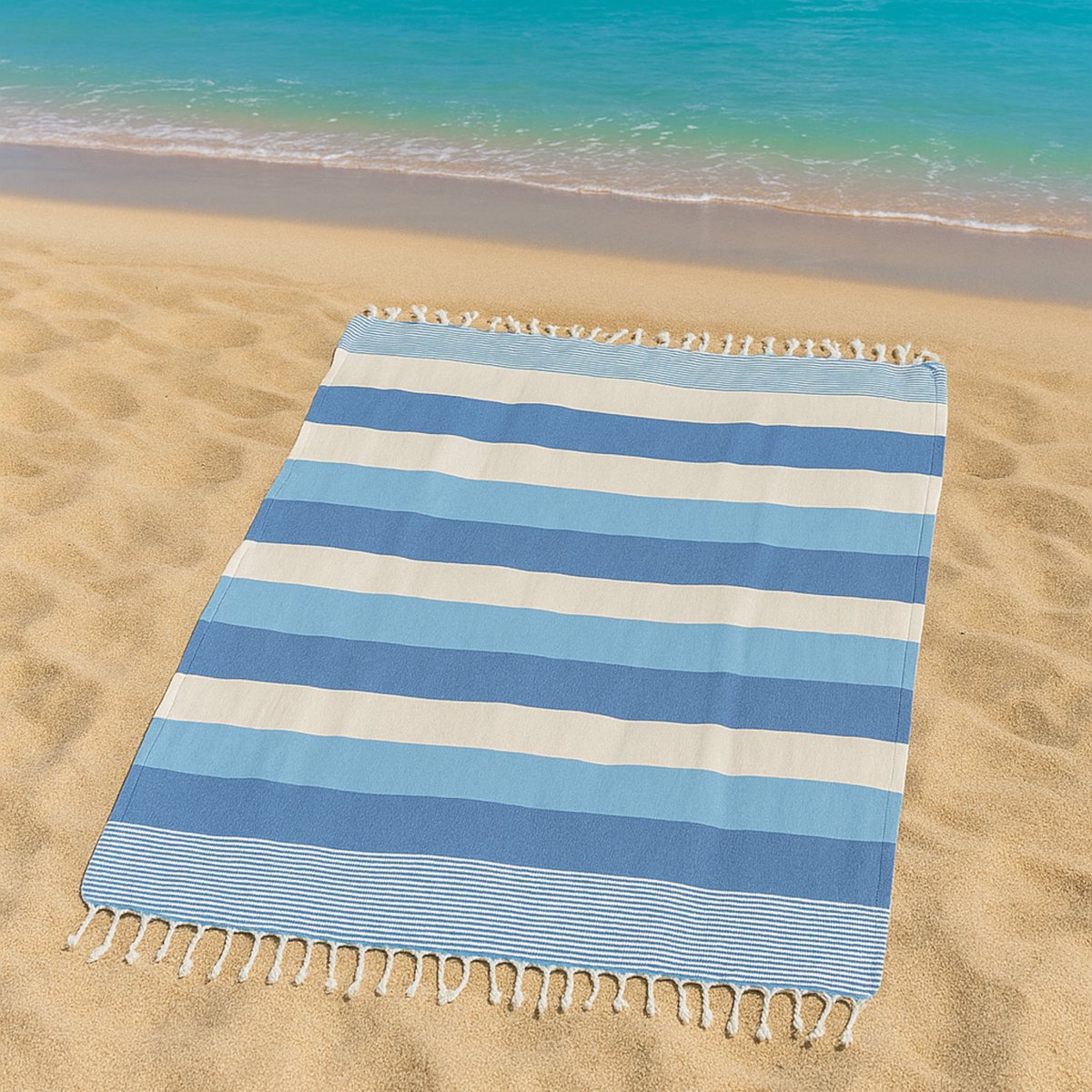 100% Katoenen Colorloop Hamamdoek – Turkse Handdoek & Strandlaken – Voor Sauna, Spa en Wellness