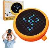 Breinbrekers 5in1 LED Spelconsole - Educatief Speelgoed - Compact - Oranje - 5 Denkspellen - Geschikt Voor Alle Leeftijden